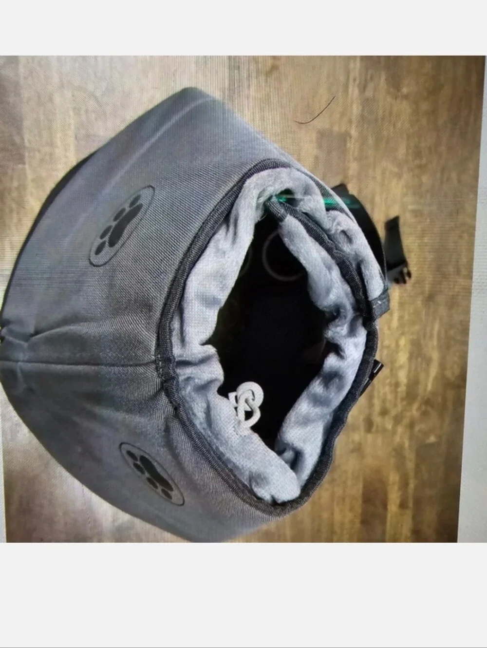 Soft Gray Inflatable Recovery Collar for Dogs - Comfortable Post-Op E-Collar